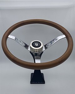 Volante Esportivo Madeira Modelo  B3B-380 MARROM CLARO