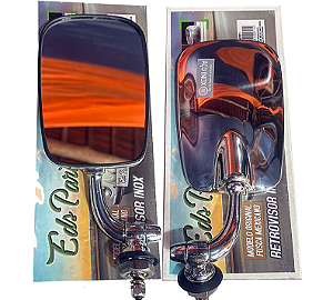 Retrovisor Mexicano Cromado - Par