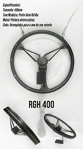 Volante Esportivo Madeira RGH 400mm Black