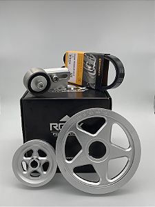 Conjunto polia com esticador VW fusca std - Prata