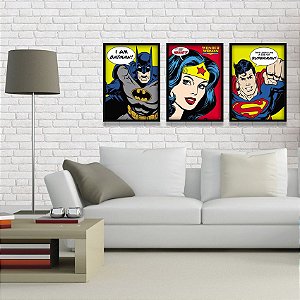 Coleção - Quadros Decorativos de Super Heróis