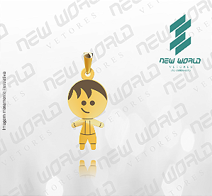 Arquivo de Pingente Menino - Formato DXF - Tamanho 20 mm