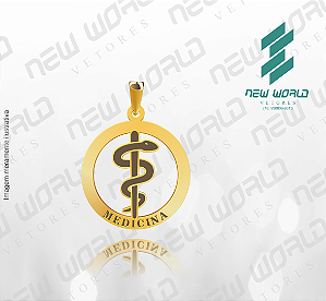 Arquivo de Pingente Medicina - Formato DXF - Tamanho 30 mm