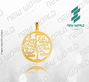 Arquivo de Pingente Árvore da Vida - Formato DXF - Tamanho 30 mm
