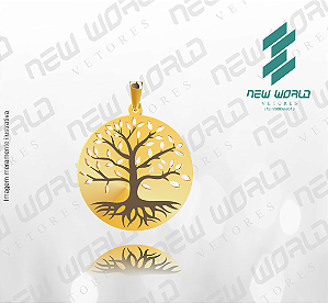 Arquivo de Pingente Árvore da Vida - Formato DXF - Tamanho 30 mm