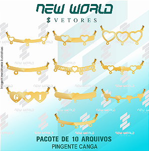 Pacote de Arquivos para Cangas - Formato DXF - Tamanho 35 mm