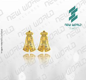 Arquivo de Brinco Nossa Senhora Aparecida - Formato DXF - Tamanho 15 mm