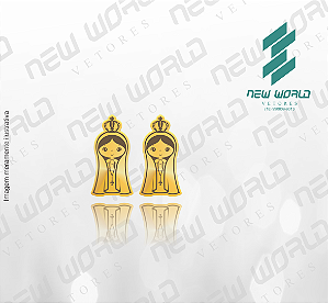 Arquivo de Brinco Nossa Senhora de Guadalupe - Formato DXF - Tamanho 15 mm