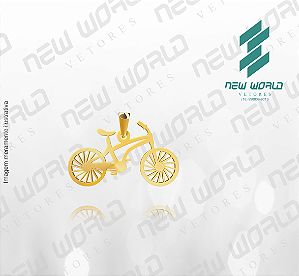 Arquivo de Pingente Bicicleta - Formato DXF - Tamanho 20 mm