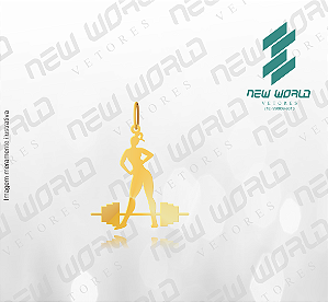 Arquivo de Pingente Mulher Academia 1 - Formato DXF - Tamanho 25 mm