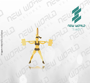 Arquivo de Pingente Mulher Academia 8 - Formato DXF - Tamanho 25 mm