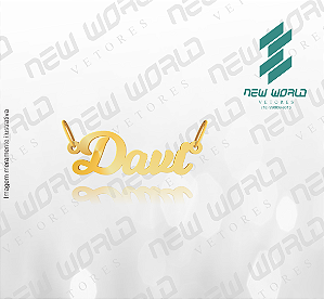 Arquivo de Pingente Nome Davi - Formato DXF - Altura 11 mm