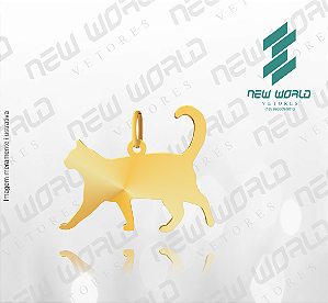 Arquivo de Pingente Gatinho 1° - Formato DXF - Tamanho 30 mm