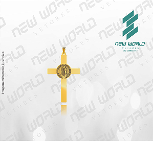 Arquivo de Pingente Cruz de São Bento - Formato DXF - Tamanho 30 mm
