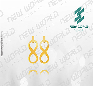 Arquivo de Brinco do Símbolo do Infinito - Formato DXF - Tamanho 30 mm