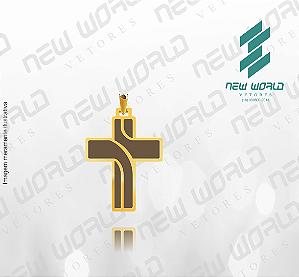 Arquivo de Pingente Cruz com detalhe em Alto Relevo - Formato DXF - Tamanho 30 mm