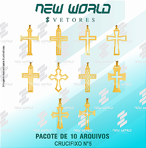 Pacote de Arquivos para Crucifixo N°5  - Formato DXF - Tamanho 30 mm