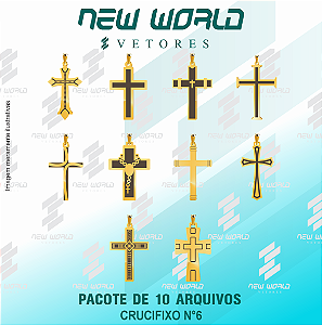 Pacote de Arquivos para Crucifixo N°6  - Formato DXF - Tamanho 30 mm