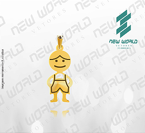 Arquivo de Pingente Menino Sorrindo - Formato DXF - Tamanho 22 mm