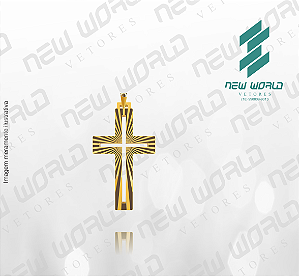 Arquivo de Pingente Cruz com Raios - Formato DXF - Tamanho 30 mm