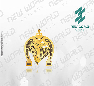 Arquivo de Pingente Ferradura Nelore 4 - Formato DXF - Tamanho 30 mm