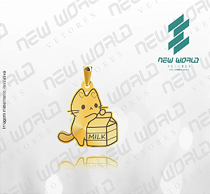 Arquivo de Pingente de Gatinho N°4 - Formato DXF - Tamanho 30 mm