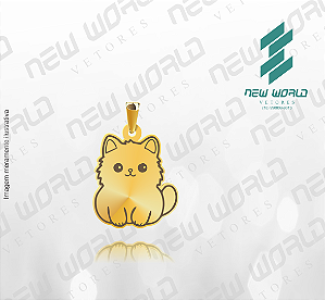 Arquivo de Pingente de Gatinho N°10 - Formato DXF - Tamanho 30 mm