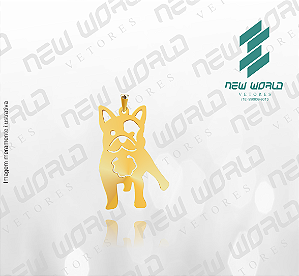 Arquivo de Pingente de Cachorro N°3 - Formato DXF - Tamanho 30 mm