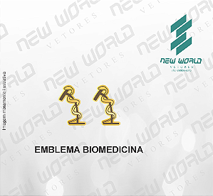 Arquivo de Emblema Biomedicina - Formato DXF - Tamanho 8 mm