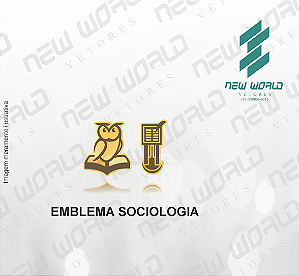 Arquivo de Emblema Sociologia - Formato DXF - Tamanho 8 mm