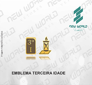 Arquivo de Emblema Terceira Idade - Formato DXF - Tamanho 8 mm