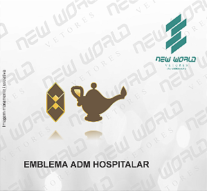 Arquivo de Emblema ADM Hospitalar - Formato DXF - Tamanho 8 mm