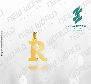 Arquivo de Pingente Letra R - Formato DXF - Tamanho 15 mm