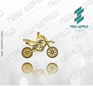 Arquivo de Pingente Moto de Motocross - Formato DXF - Tamanho 30 mm