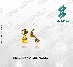 Arquivo de Emblema Agrônomo - Formato DXF - Tamanho 8 mm