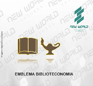 Arquivo de Emblema Biblioteconomia - Formato DXF - Tamanho 8 mm