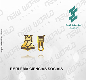 Arquivo de Emblema Ciências Sociais - Formato DXF - Tamanho 8 mm