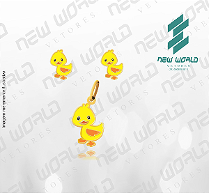 Arquivo de Pingente + Brinco Patinho - Formato DXF - Tamanho 15 mm