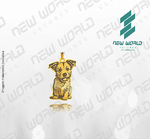 Arquivo de Pingente Cachorro Russel Terrier - Formato DXF - Tamanho 30 mm