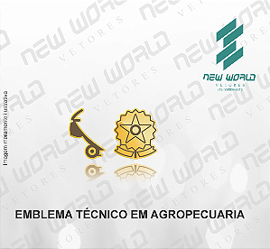 Arquivo de Emblema de Técnico em Agropecuária - Formato DXF - Tamanho 8 mm