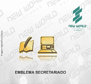 Arquivo de Emblema de Secretariado - Formato DXF - Tamanho 8 mm