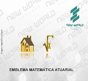 Arquivo de Emblema de Matemática Aturial - Formato DXF - Tamanho 8 mm