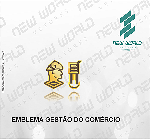 Arquivo de Emblema de Gestão de Comercio - Formato DXF - Tamanho 8 mm