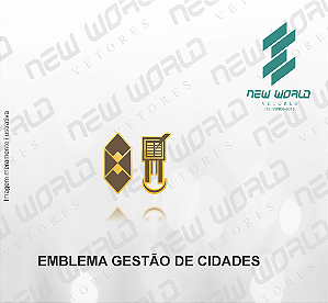 Arquivo de Emblema de Gestão de Cidade - Formato DXF - Tamanho 8 mm