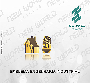Arquivo de Emblema de Engenharia Industrial - Formato DXF - Tamanho 8 mm