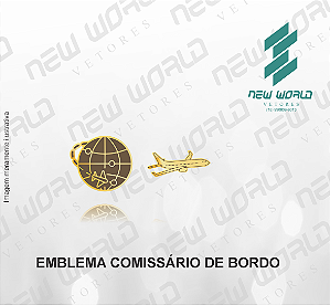 Arquivo de Emblema de Comissário de Bordo - Formato DXF - Tamanho 8 mm