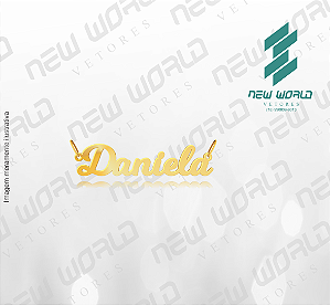 Arquivo de Pingente Nome Daniela - Formato DXF - Altura 11 mm