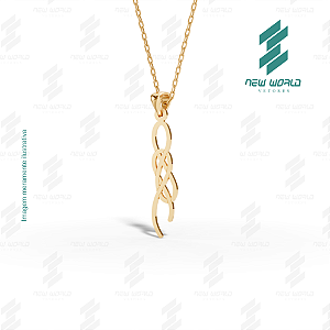 Arquivo de Pingente Caminhos Cruzados - Formato DXF - Tamanho 28 mm