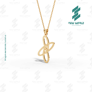 Arquivo de Pingente Elo de União - Formato DXF - Tamanho 28 mm