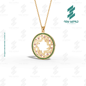 Arquivo de Pingente Roda da Prosperidade - Formato DXF - Tamanho 28 mm